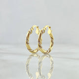Candongas Axel 2.05g / 3/4 in Dos Oros Amarillo Blanco 18K
