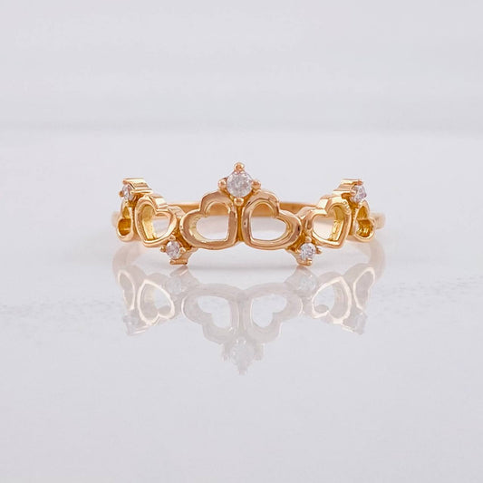 Crown Hearts Ring 1.5g / T7 18K Rose Gold