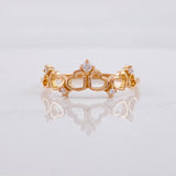 Anillo Corazones Corona 1.5g / T7 Oro Rosa 18K