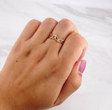 Crown Hearts Ring 1.55g / T7 3/4 18K Rose Gold