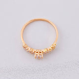 Anillo Carril Chispas 1.55g / T7 Oro Rosa 18K