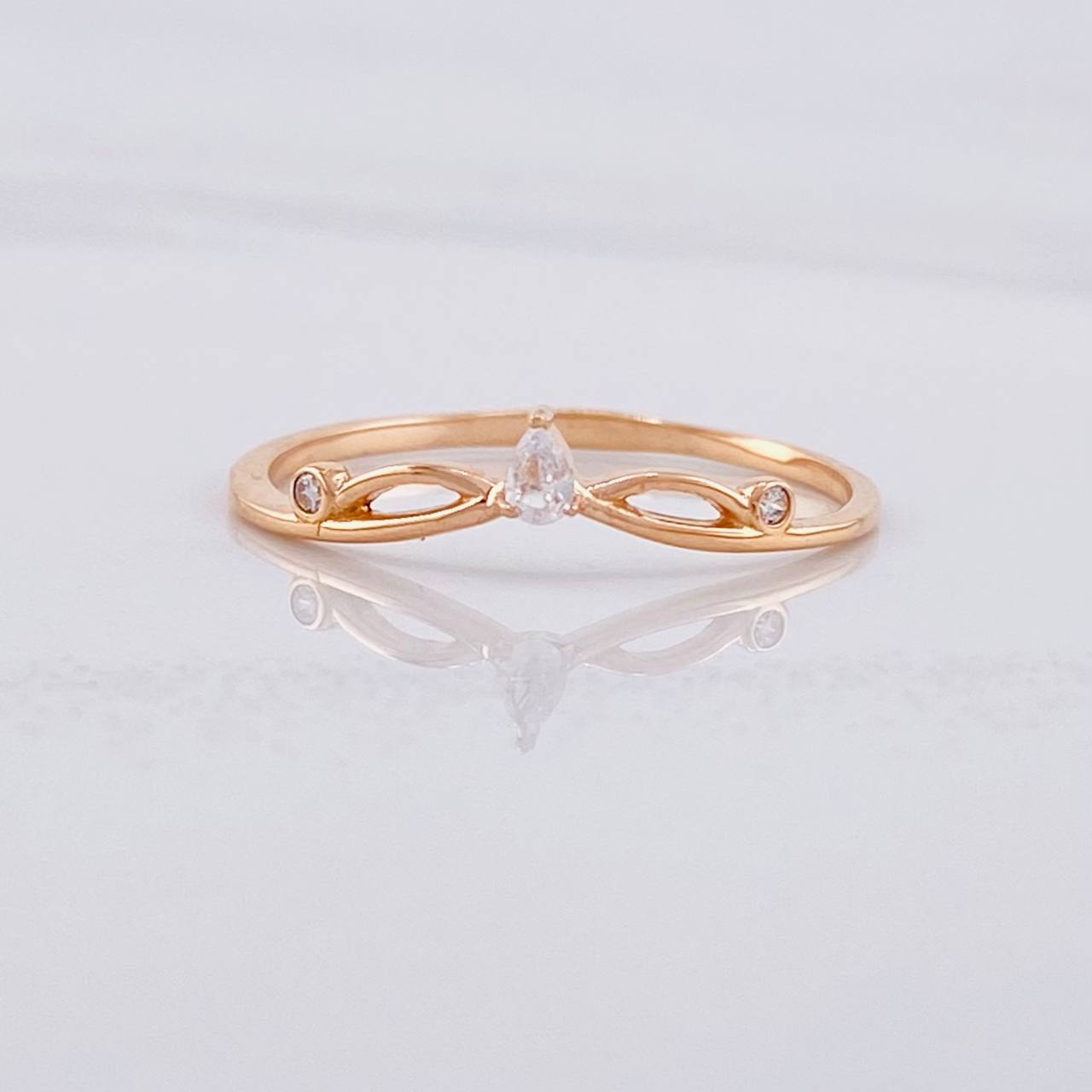 Anillo Nudo Marqueza 1.15g / T7 Oro Rosa 18K