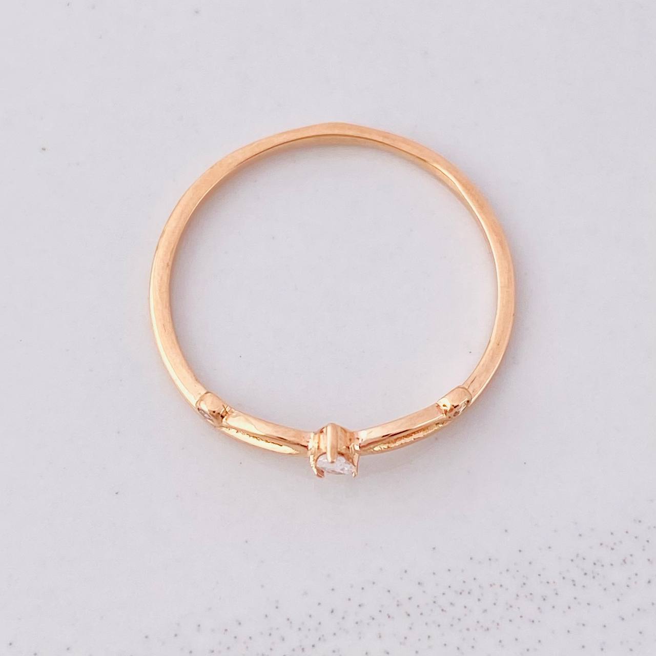 Anillo Nudo Marqueza 1.15g / T7 Oro Rosa 18K