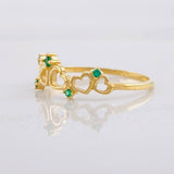 Anillo Corazones Corona 1.6g / T8 Oro Amarillo 18K
