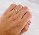 Anillo Corazones Corona 1.5g / T6 1/2 Oro Amarillo 18K