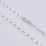 Mirror Flower Chain 1.1 g / 19 3/4 in / 1.8 mm 18K White Gold