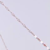 Mirror Flower Chain 1.1 g / 19 3/4 in / 1.8 mm 18K White Gold