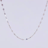Mirror Flower Chain 1.05 g / 17 3/4 in / 1.8 mm 18K White Gold