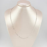 Mirror Flower Chain 1.15 g / 19 3/4 in / 1.8 mm 18K White Gold