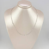 Mirror Flower Chain 1.05 g / 17 3/4 in / 1.8 mm 18K White Gold