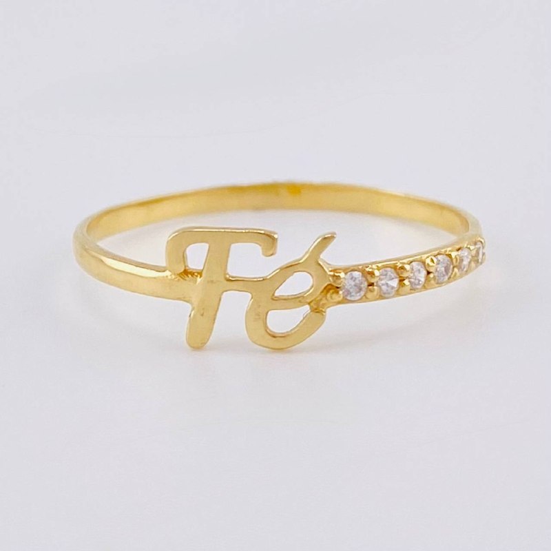 Faith Ring 0.95 g / T8 Yellow Gold 18K