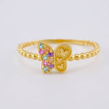 Matte Butterfly Ring 1.45 g / T7 1/4 18K Yellow Gold
