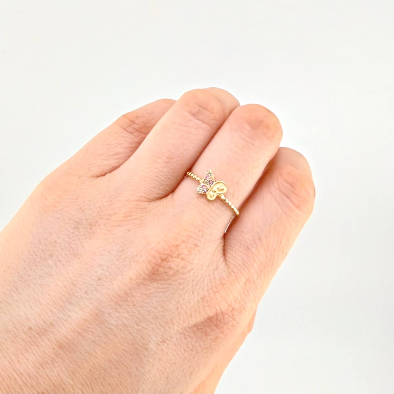 Matte Butterfly Ring 1.45 g / T7 1/4 18K Yellow Gold