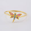 Dragonfly Ring 1.05 g / T7 3/4 18K Yellow Gold