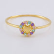 Circle Heart Ring 1.05 g / T8 18K Yellow Gold
