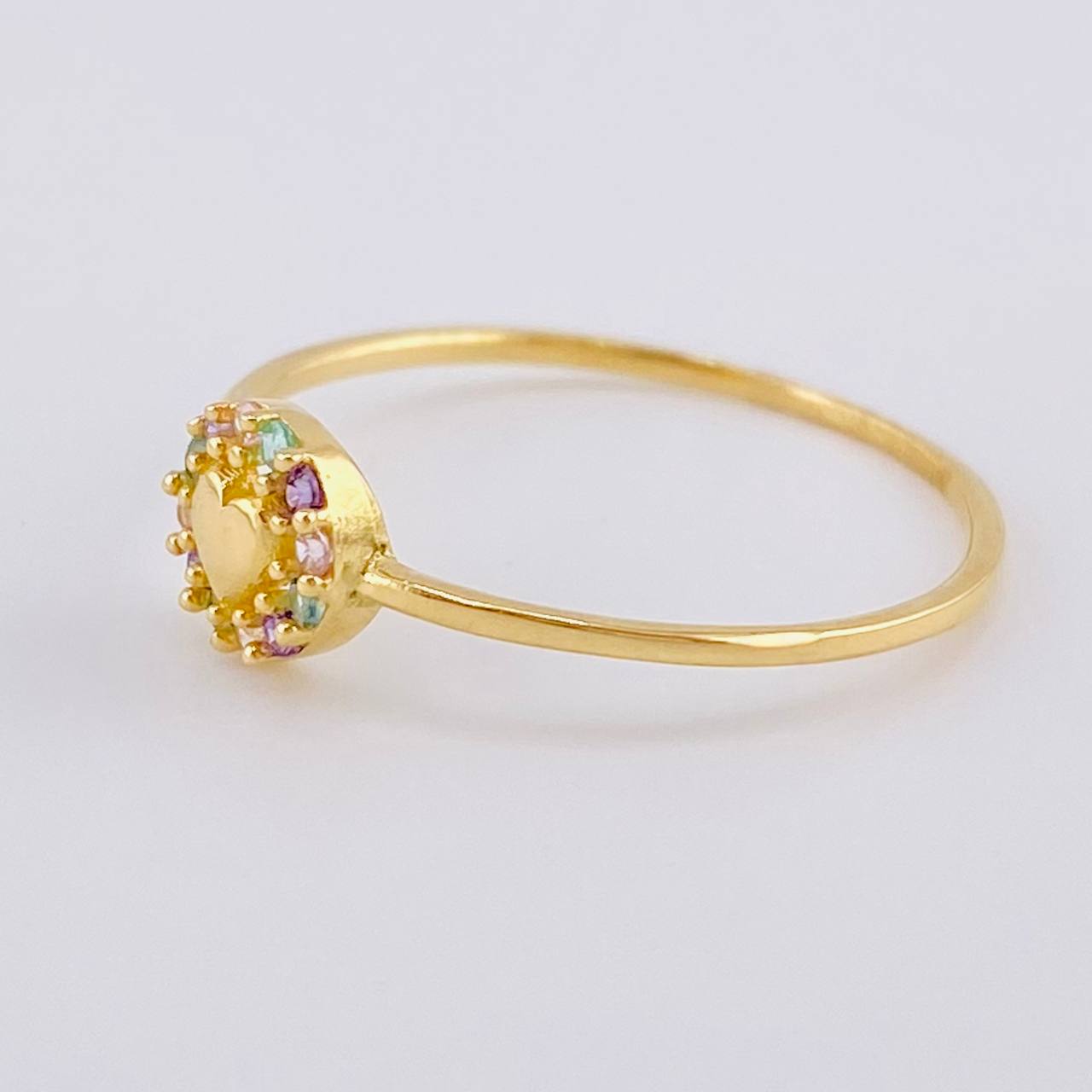 Circle Heart Ring 1.05 g / T8 18K Yellow Gold
