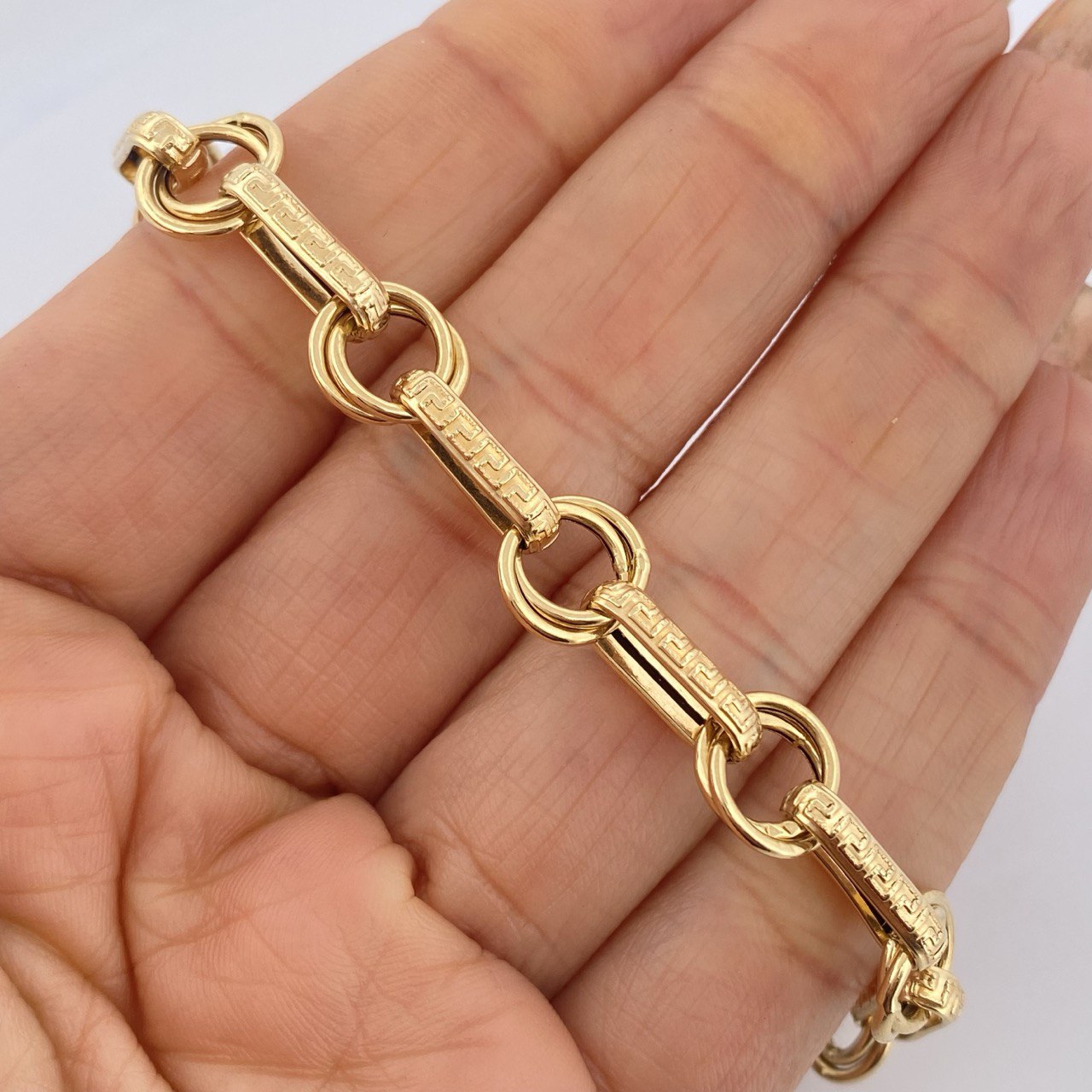 Pulso Enlazado 4.65gr / 20.5cm / +3 Oro 18K $