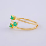 Anillo Puntas De Orion Esmeraldas 22pts 1.35gr / T7 / Oro Amarillo 18K