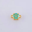 Herraje Piedra Circular Esmeralda 23pts 0.4gr / 1/4 in / Oro Amarillo 18K