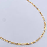 Cadena Figaro 6.5gr / 60.5cm / 3.2mm Oro Amarillo +0 18K $