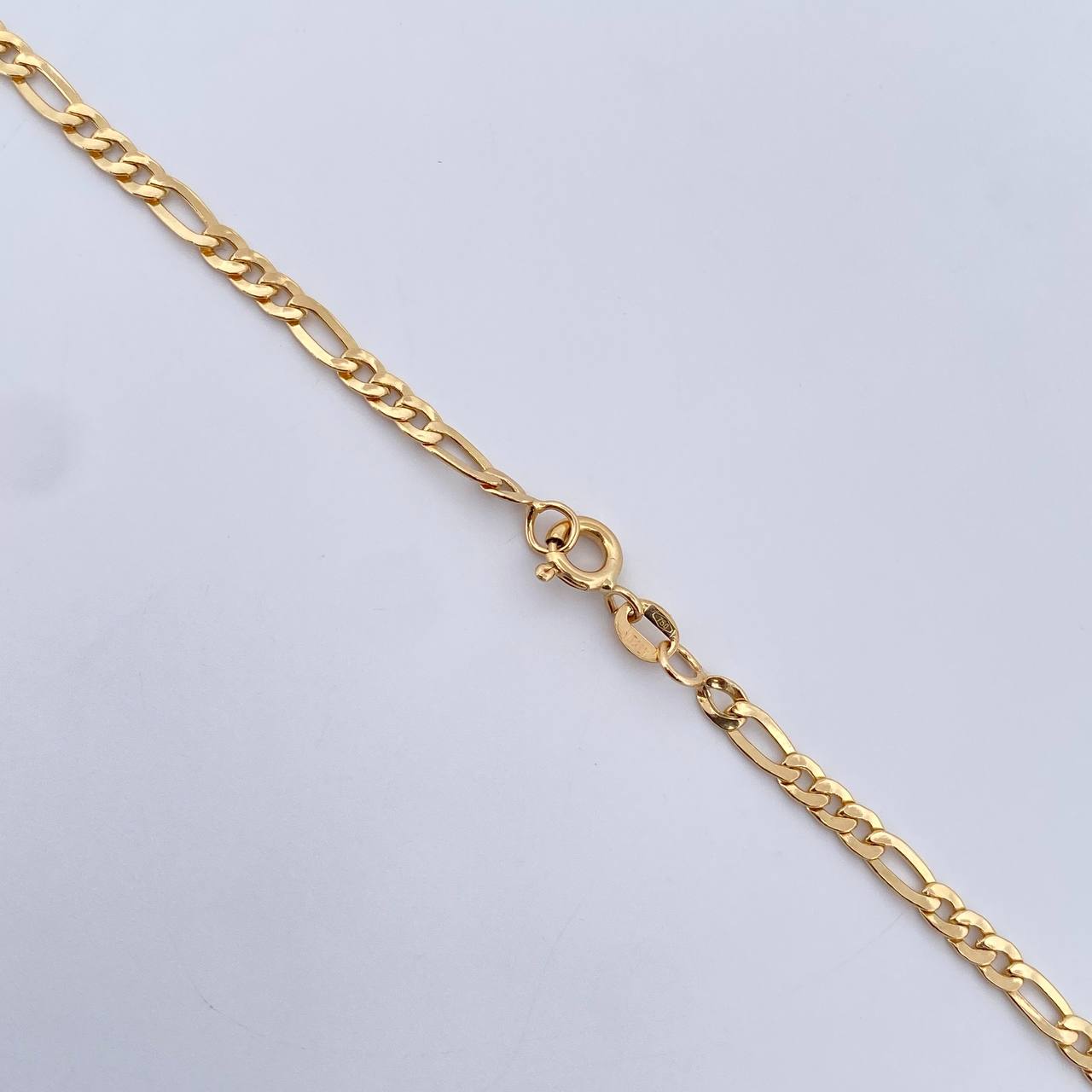 Cadena Figaro 6.5gr / 60.5cm / 3.2mm Oro Amarillo +0 18K $