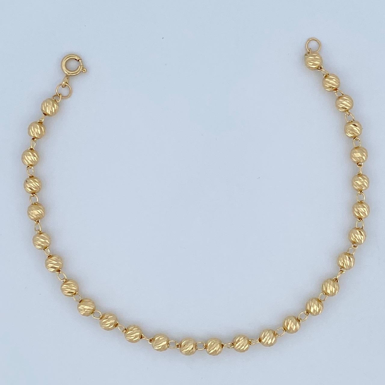 Military Style Bracelet 3.8gr / 7.5in / 18K Gold &