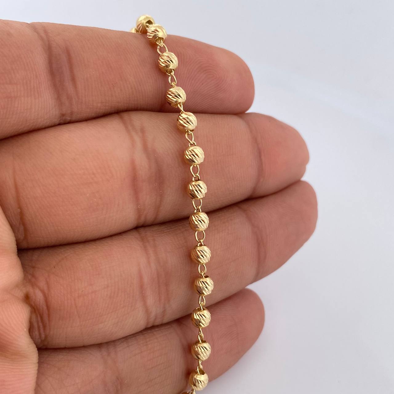 Military Style Bracelet 3.8gr / 7.5in / 18K Gold &