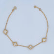 Bracelet Clover 4.4gr / 7.9in-8.3in / 18K Gold &