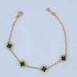 Bracelet Clover 4.3gr / 7.9in-8.3in / 18K Gold &