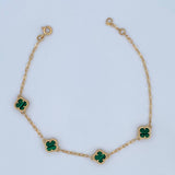 Bracelet Clover 4.3gr / 7.9in-8.3in / 18K Gold &