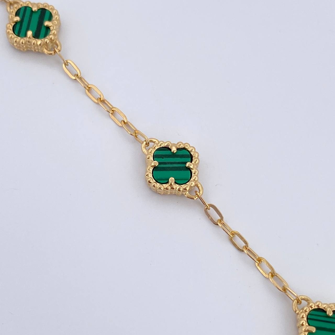 Bracelet Clover 4.3gr / 7.9in-8.3in / 18K Gold &