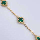 Bracelet Clover 4.3gr / 7.9in-8.3in / 18K Gold &