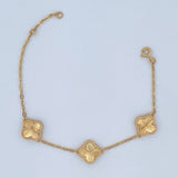 Bracelet Clover 5.95gr / 7.5in / 18K Gold &