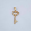 Heart Key Pendant 1.3gr / 1.2in / 18K Gold &