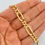Figaro Bracelet 4.15gr / 7.5in / +1 18K Gold $