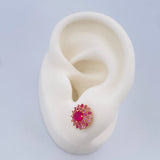 Lotus Flower Stud Earrings 3.3gr / 18K Gold $