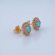 Lotus Flower Stud Earrings 3.25gr / 18K Gold $
