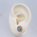 Lotus Flower Stud Earrings 3.25gr / 18K Gold $
