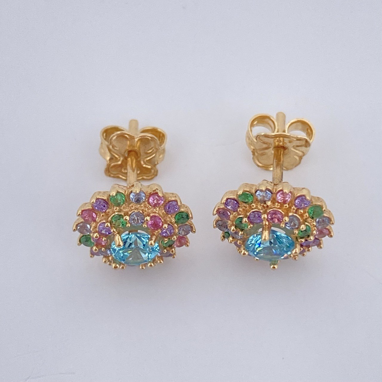Lotus Flower Stud Earrings 3.25gr / 18K Gold $