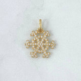 Pendant Snowflake 1.55gr / 2cm / White Zircons 18K Yellow Gold ©