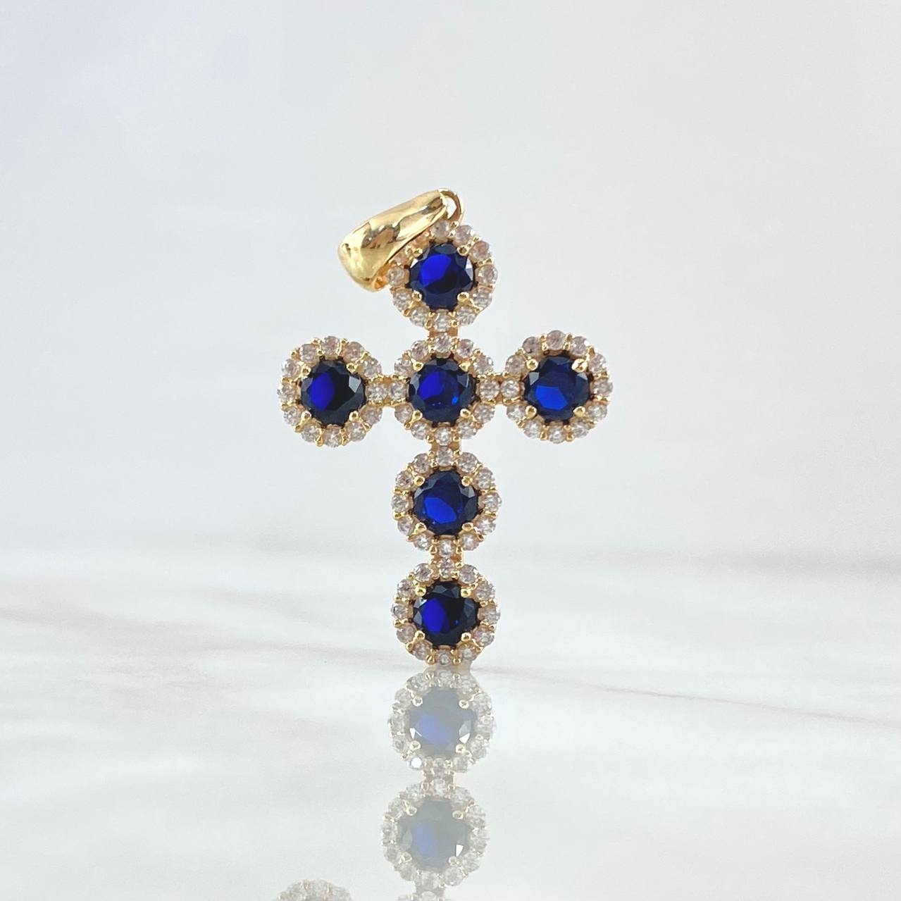 Dije Cruz Tupida 3.5gr / 1 1/2 in / Oro Amarillo 18K *