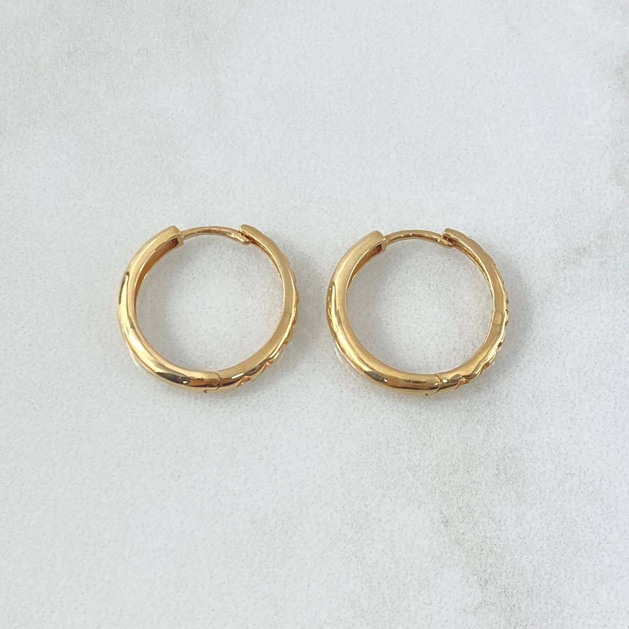 Candongas Yiss 2.55gr / 1.7cm / Corazones Oro Amarillo 18K ©