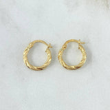 Hoop Earrings Lizy 1.3gr / 1/2 in / 18K Gold