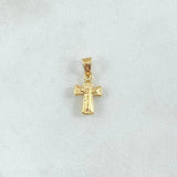 Dije Cruz Cristo 0.35gr / 1.7cm / Punta Ovalada Oro Amarillo 18K