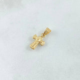 Pendant Cruz Cristo 0.35gr / 2.5cm / Oval Tips Yellow Gold 18K *