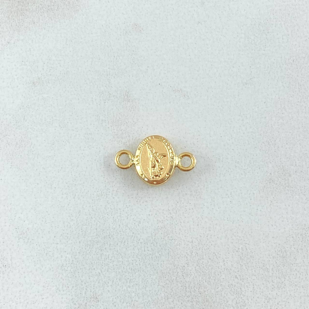 Charm San Miguel Arcangel 0.35gr / 1.5cm / Matte Oval Yellow Gold 18K