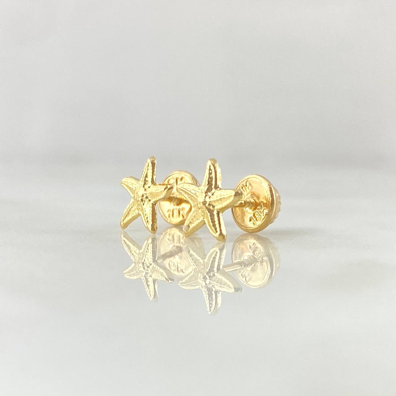 Stud Earrings Starfish 0.55gr / 7.4mm Yellow Gold 18K *