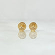 Stud Earrings Star 0.4gr / 4mm Diamond Cut Yellow Gold 18K
