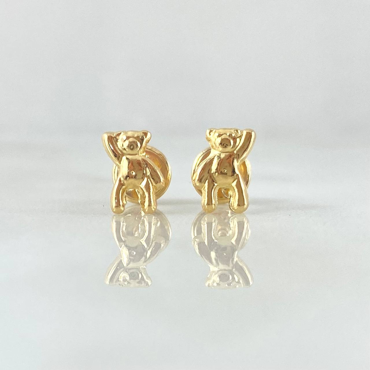 Stud Earrings Bear Hand Up 0.55gr / 7.7mm Yellow Gold 18K