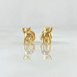 Stud Earrings Bear Hand Up 0.55gr / 7.7mm Yellow Gold 18K